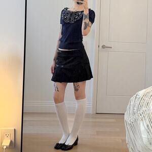 Deadstock japanese navy blue top